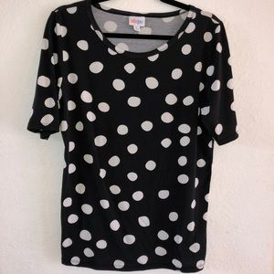 LuLaRoe Large Black Polkadot GiGi in XL